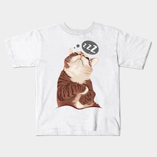 Cute Cat | Sleeping Kids T-Shirt